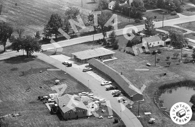 Mayflower Motel and Restaurant (Pilgrims Inn) - 1980S Aerial